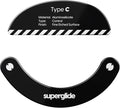 Superglide Glass Mouse Skates - Consistent Controllable Glide, Polished Round Edge, Super Balanced Gaming Mouse Feet with Durable Sole for Pulsar Xlite Series (Type-C, Black)