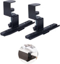 Keyboard Tray Clamp Under Desk with Adjustable Clamp and 7.87IN Rail Set for DIY Custom Wooden Keyboard Trays (Tray Not Included), Under Desk Pull Out Slider Track with C-clamp Mount System