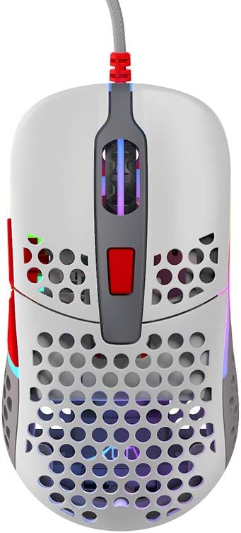 XTRFY M42 RGB, Ultra-Light Wired Gaming Mouse, Cutting-Edge Pixart 3389 Sensor, Modular Casing (2 Sizes incl.) Adjustable RGB Lighting, Retro Edition