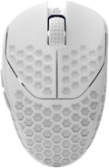 GWolves HTR Lightweight Wireless Fingertip Grip Gaming Mouse,~28Gram,8K-Report,Low Latency,PAW3395 26,000CPI,Nrf52840 CPU,6 Programmable Btns,On-Board Memory,PC/Mac and Laptop (No-Honeycomb, White)
