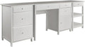Delta 3-pc Home Office Set Stylish Practical Home Office Furniture Set Includes Desk Chair and Storage Unit Wooden Construction with Clean White Finish Ideal for Small Spaces or Apartments