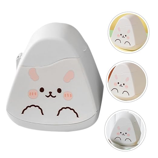 PRETYZOOM Mini Desktop Trash Can Cute Animal Design Waste Bin for Home Office Compact Decorative Garbage Holder Lid for Desk Car Small Xj Rabbit