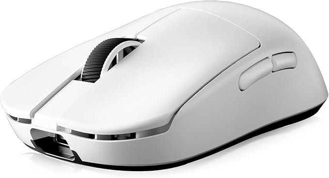 MCHOSE L7 Pro+ Wireless Gaming Mouse Esports, Ultra-Lightweight Mouse with 26K DPI, 650 IPS, 8K Polling Rate, Optical Switch, 7 Programmable Buttons, Tri-Mode Connection, 200H Battery, PC/Mac - White