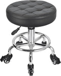 JOSTZHXIN Low Height Roller Stool Height Adjustable, Mechanic Stool Low Rolling Chair, Footstool Modern Roller Seat for Salon SPA Home Office Garage Shop (Style 3)