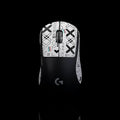 Grip Tape for logitech G Pro X Superlight 2 DEX (GPW4) - Anti-Slip,Enhanced Control, Sweat Resistance,Improves FPS Gaming Grip & Mouse Protection [Pre-Cut] Printsteam White Black 0.5mm