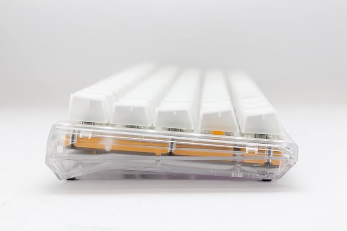 Ducky One 3 SF Aura 65% Mechanical Keyboard: Quack Mechanics Dampening, Hot-Swappable Cherry MX Red Switches, High-Density PBT Tripleshot Keycaps, RGB, US, White