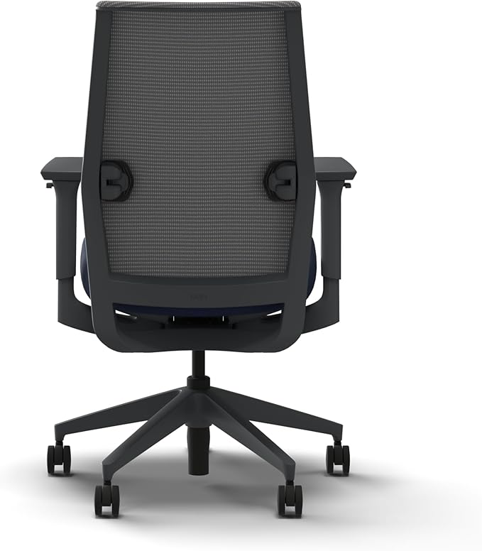 HON Cipher Mesh Office Chair, Standard Cylinder, Height Adjustable Arms, Office Chair with Lumbar Support, Titanium Mesh, Charcoal Frame, Indigo