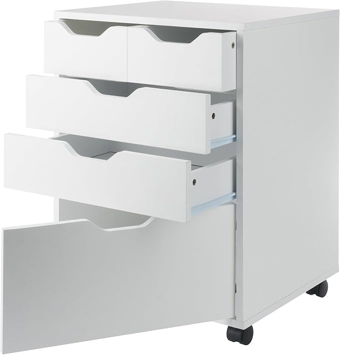Winsome Halifax Mobile Storage Cabinet with Drawers, Stylish & Functional Home Storage Cabinet for Filing, Kitchen Organization, Moveable Furniture for Office, Dorms, Apartments