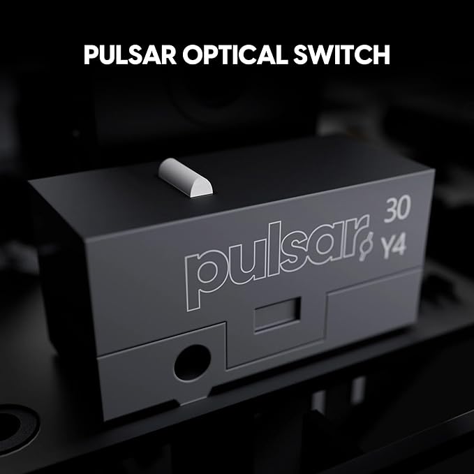 Pulsar Gaming Gears X2 Crazylight Wireless Gaming Mouse, Ultra Lightweight 1.38 oz (39g), Optical Switch, 32000 DPI, 750 IPS, XS-1 Sensor, 8k Compatible (Medium, Jet Black)