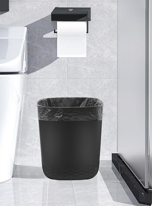 Small Trash Can with 60 Count of Trash Bags,2.5 Gallon Wastebasket Recycling Bin Trash Can for Bathroom Bedroom Office Kitchen (2, Black)