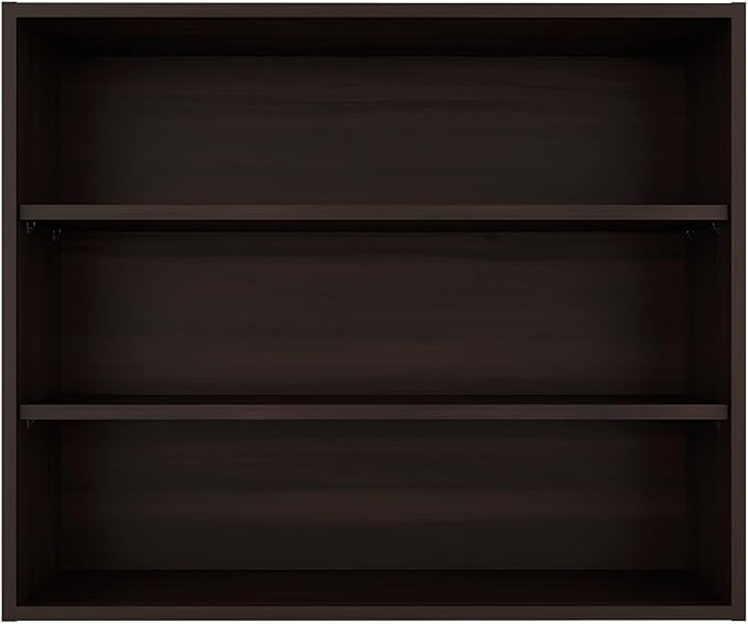 Stained Walnut Open Storage Wall Cabinet Triple-tier organization delivers easy access and ample storage for spices, jars, oils, and kitchen essentials stacking items neatly for daily convenience Re