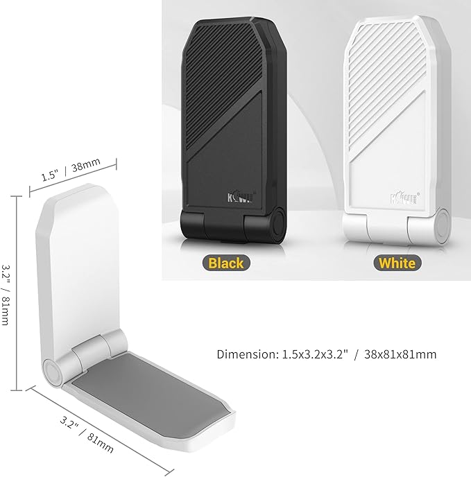 KIWIFOTOS 2 Pack Adhesive Desk Headphone Hanger, PC Gaming Headset Holder Stand, Adhesive Holder Mount for Wall, Foldable Headphones Hook Mount Under Desk - White,Two Pack
