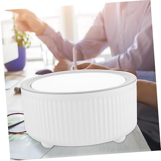 Zerodeko Slim Desktop Trash Can Small Waste Basket Lid Plastic Garbage Can for Office Bedroom