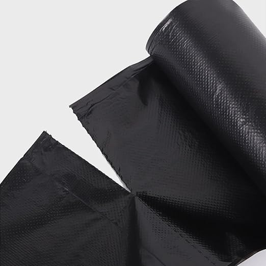 Mini Trash Bags for Tiny Desktop Trash cans,1.5 GAL/5.6 L Strong Garbage Bag for Small Sized Waste Bin, Black Trash Bags for 3 in 1 Rvs Trash Can (150 Count / 5 Rolls, Black)