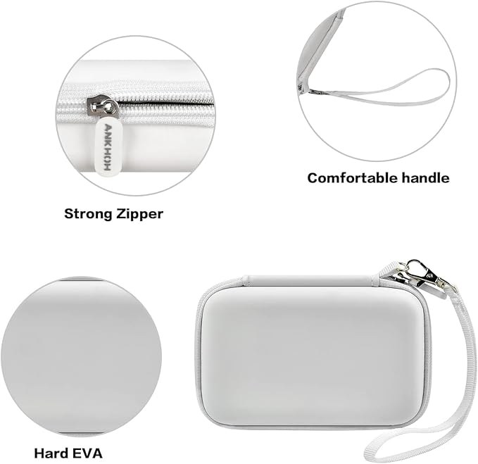 Travel Case for UCOMX for Nano/for Iseyyox/for LISEN/for RTOPS 3 in 1 Wireless Charger, Foldable Magnetic Charging Station Storage Holder Bag for Fast Charge Pad Cable and Adapter, White-Box Only