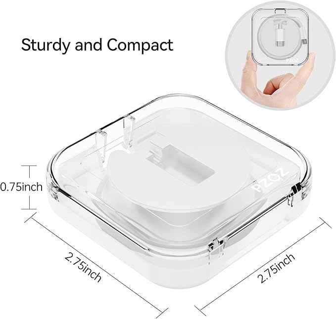 pzoz Charger Cable Case Compatible for iPhone/iPad Original Charger Cable, USB-A/C to C/Lightning Cord Organizer Cover Wired Manager Holder Wrap Winder Mini Storage Carrying Management (Cable)