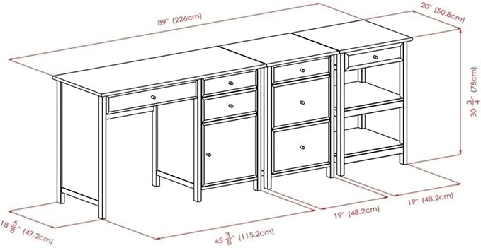 Delta 3-pc Home Office Set Stylish Practical Home Office Furniture Set Includes Desk Chair and Storage Unit Wooden Construction with Clean White Finish Ideal for Small Spaces or Apartments