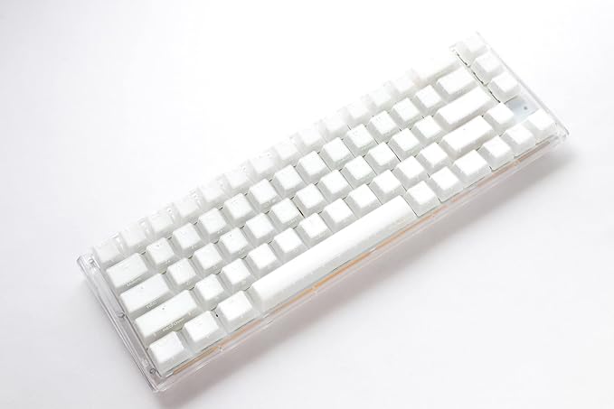 Ducky One 3 SF Aura Clear White 65% Hotswap RGB LED Double Shot PBT Mechanical Keyboard Cherry MX Silent Red