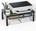 Desktop Printer Stand with Drawer,Desk Organizer for Home Office,Printer,Fax Machine,Scanner,Latop,14.57"x9.25" Black