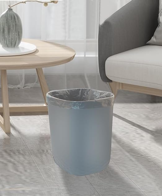 Small Trash Can with 60 Count of Trash Bags,2.5 Gallon Wastebasket Recycling Bin Trash Can for Bathroom Bedroom Office Kitchen (2, White+Gray)