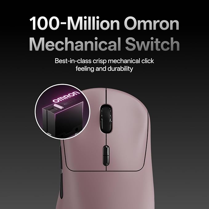 Rapoo VT3 Gen-2 Wireless Gaming Mouse, True 8K Wireless Polling Rate, 53g Lightweight, Up to 750 Hr Battery, Nordic nRF54L15 MCU, 100-Million Mechanical Switch, 10 Programmable Buttons, Macro Enabled