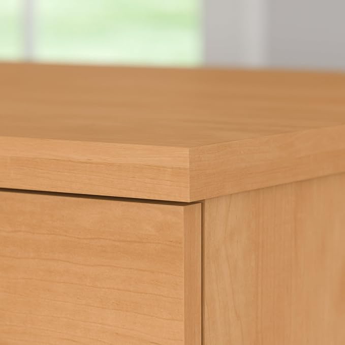 Bush Furniture Somerset 72W L Shaped Desk with Hutch, Lateral File Cabinet and Bookcase in Maple Cross | Computer Table for Home Office