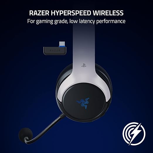 Razer Kaira HyperSpeed Wireless Gaming Headset for PlayStation 5 / PS5, PC, Mobile + PlayStation Media Remote