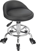 Rolling Stool Low Height Roller Stool Height Adjustable, Shop Stools Low Rolling Chair with Back, Garage Seat Stools Short Work Chair (Style 4)