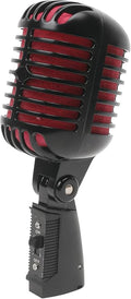 Marsrut Vintage Microphone, Retro Classic Old School Dynamic Vocal Mic, Unidirectional Cardioid Style Compatible with XLR Cable for Universal Stand, for Studio Recording & Live Performance