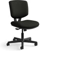 HON Volt Armless Office Desk Chair Comfy, Ergonomic Recline, Softhread Leather Back Seat, Swivel Desk Chair, Black