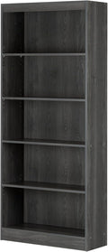 South Shore Axess 5-Shelf Bookcase - Gray Oak