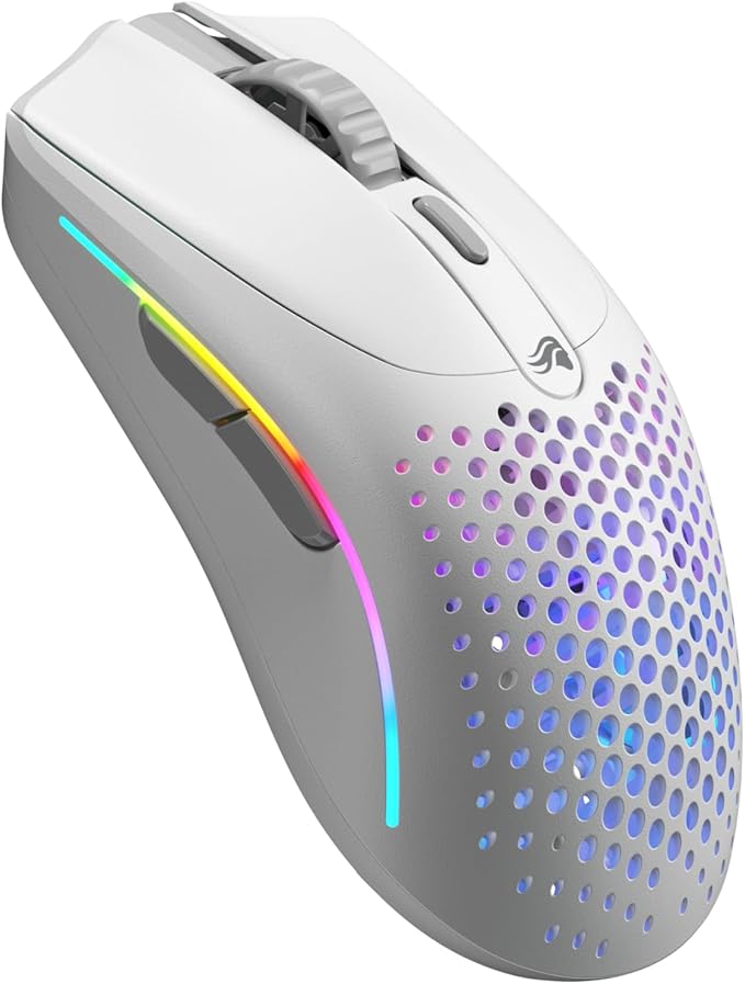GLORIOUS Model O 2 Mini Wireless Gaming Mouse: Superlight 57g, up to 210hr Battery, Dual Wireless 2.4GHz and Bluetooth 5.2, 26K Optical Sensor, 80M Clicks, 6 Programmable Buttons, FPS Mouse, White
