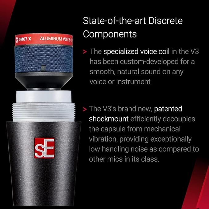 sE Electronics V3 All Purpose Dynamic Microphone - Bundle with XLR Cable