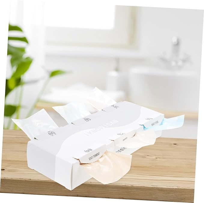 Gatuida 180pcs Desktop Trash Can Pe Rubbish Bags Small Wastebasket Bags Lid Slim Garbage Bin