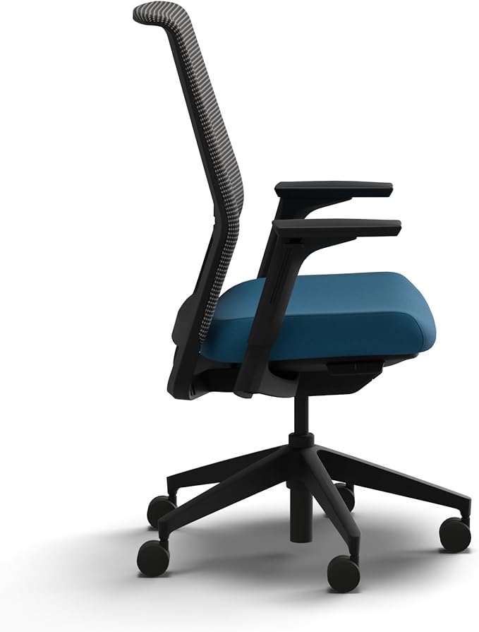 HON Cipher Mesh Office Chair, Standard Cylinder, Height Adjustable Arms, Office Chair with Lumbar Support, Black Mesh, Black Frame, Peacock