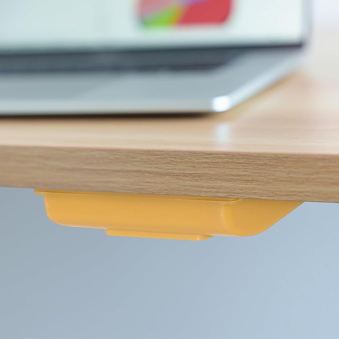 PATIKIL Under Desk Drawer, 4 Pcs Under Table Storage Self-Adhesive Attachment Drawers Organizer for Pens Standing Desk Office Studio Home, Gray, Large
