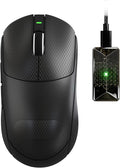 ATTACK SHARK X8 Ultimate Wireless Gaming Mouse,55g Ultra-Lightweight BT/2.4GHz Wireless/Wired Mouse,8K Polling Rate,PixArt PAW3950MAX Sensor,42000 DPI,Tape,800mAh Battery,Gamer Mice for PC/Mac(Black)