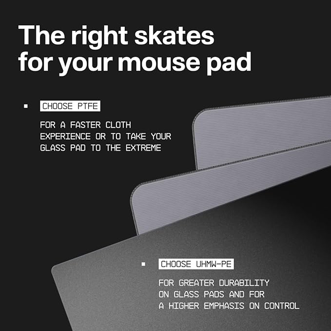 Wallhack PTFE Pill Mouse Skates | Premium Universal Skates for Gaming Mice | Ultra-Smooth Glide on Cloth & Glass Pads | Customize Speed & Control | Fast, Easy to Apply | Yellow