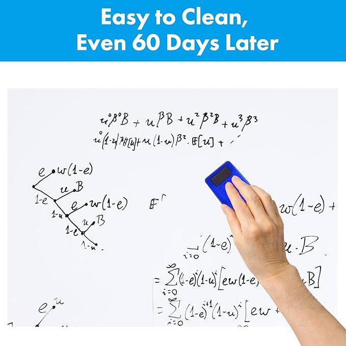 HAMIGAR Magnetic Whiteboard Contact Paper Dry Erase White Board Sticker for Wall Stick on White Board Peel and Stick Wallpaper Adhesive Small Poster 12" x 18" with Marker, Magnetic Eraser and Magnets