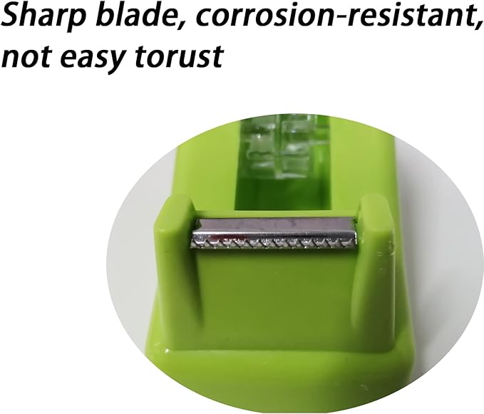 Desktop Tape Dispenser Heavy Duty Desk Accessories Floral Office Tape Dispensers, Weighted Non-Skid Base, Green
