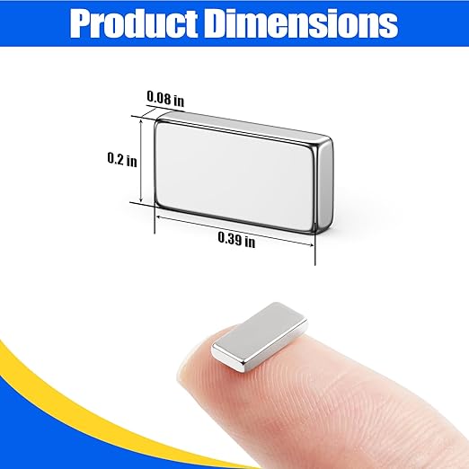 FINDMAG 100Pcs Strong Neodymium Magnets Bar, Heavy Duty Rare Earth Magnets, Rectangular Magnetic Bar, Small Powerful Magnetic Bar for Crafts Kitchen DIY Tool Storage Science Office – 10x5x2mm