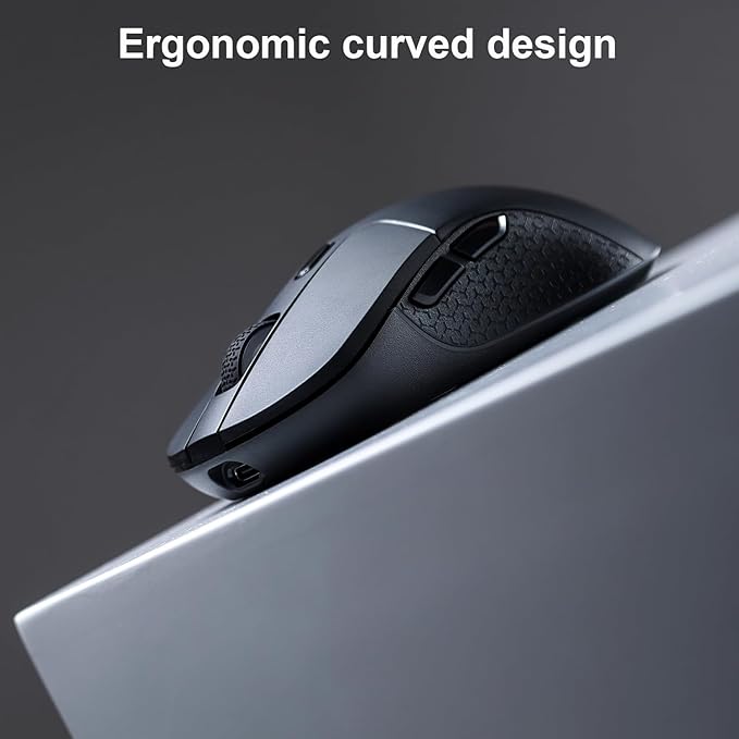 Keychron M3 Wireless Gaming Optical Mouse, Tri-Mode 2.4 GHz/Bluetooth 5.1/Wired, PixArt PAW 3395 sensor, 26000 DPI, LED RGB Backlit,79g Lightweight Programmable Macro Button for Windows PC/Mac - Black