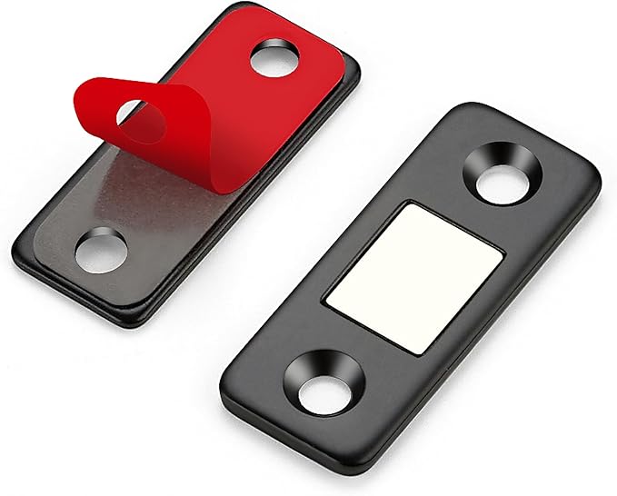 18 Pack Ultra Thin Cabinet Door Magnets Stick on Cabinet Magnetic Catch Magnet to Keep Drawer Closed Cabient Magnetic Door Catches to Stay Closed Cabinet Latch Matte Black Magnetic Cabinet Closures