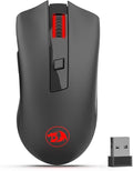 Redragon M652 Optical 2.4G Wireless Mouse with USB Receiver, Portable Gaming & Office Mice, 5 Adjustable DPI Levels, 6 Buttons for Desktop, MacBook, Notebook, PC, Laptop, Computer