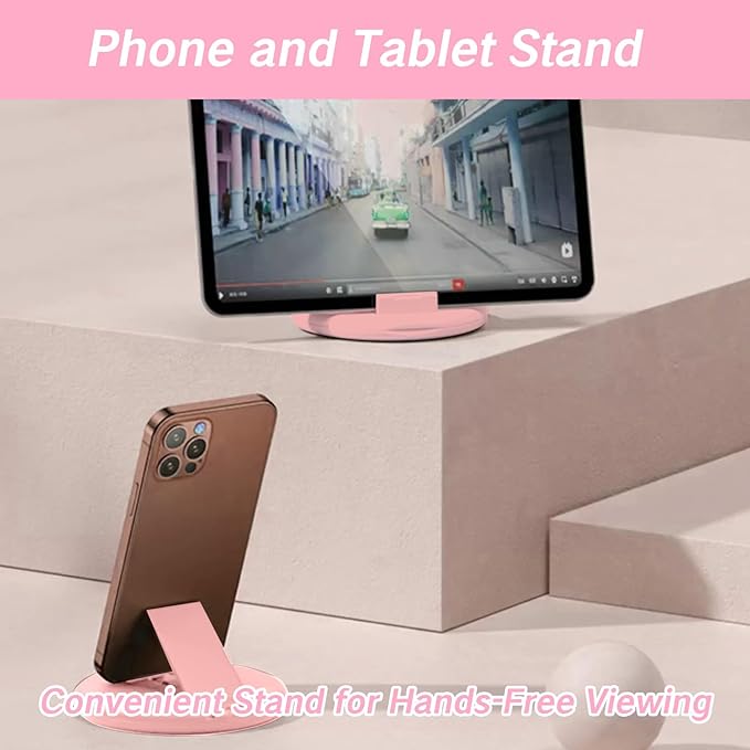 9 in 1 Cable Case USB Adapter Cable Conversion Storage Box USB Type C to Micro USB/Lightning/USB A Cable Data Transfer Tool Contains Sim Card Slot Tray Eject Pin Use as Phone Holder (Pink)