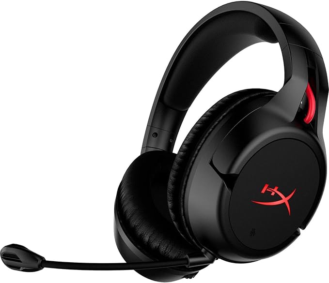 HyperX Cloud Flight - Wireless Gaming Headset, Battery Lasts Up to 30 hours of Use, Detachable Noise Cancelling Microphone, Red LED Light, Bass, Comfortable Memory Foam, PS4, PC, PS4 Pro (Renewed)
