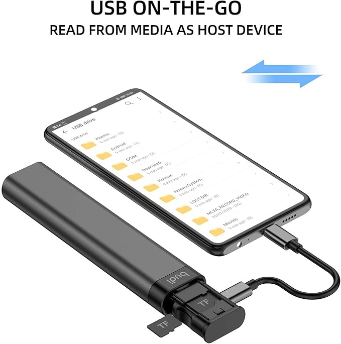 fonefunshop Budi 9-in-1 Essential Travel Charging & Data Sync Cable Stick - Black