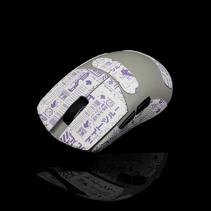 Grip Tape for Lamzu Maya X - Anti-Slip,Enhanced Control, Sweat Resistance,Improves FPS Gaming Grip & Mouse Protection [Pre-Cut] EVA White Purple 0.5mm