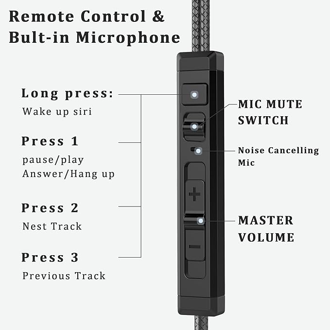 KASOTT SoundMaster Pro V1 - Gaming Earphones with Dual Audio Drivers,Battle Buds,in-Line Mic with Mute and Volume Control, Compatible with Xbox Series,Xbox One,PS5,PS4,Switch,Pc with 3.5mm Aux