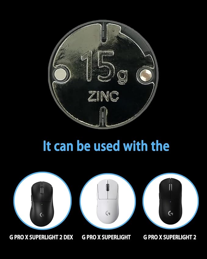 The Mouse Balance Tuning Weight (Unconventional 15g), Mouse Weight, Replacement for Logitech G Pro X Superlight/G Pro X 2 Superlight Gaming Mouse